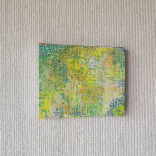 原画一点もの 絵画 『初夏』【豆絵】油絵 キャンバスサイズ0号 気軽に