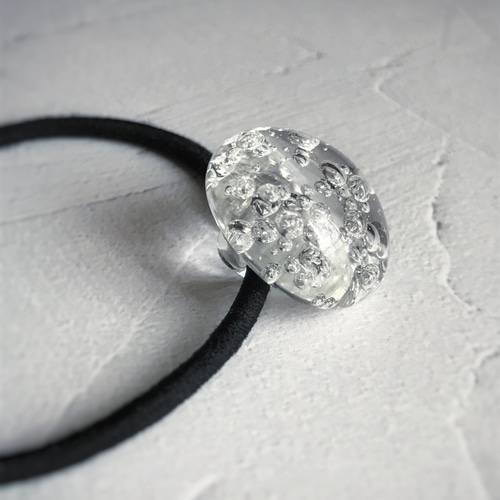 ガラス髪ゴム＊透明泡入り ヘアゴム Otonari工房 通販 9831054｜Creema