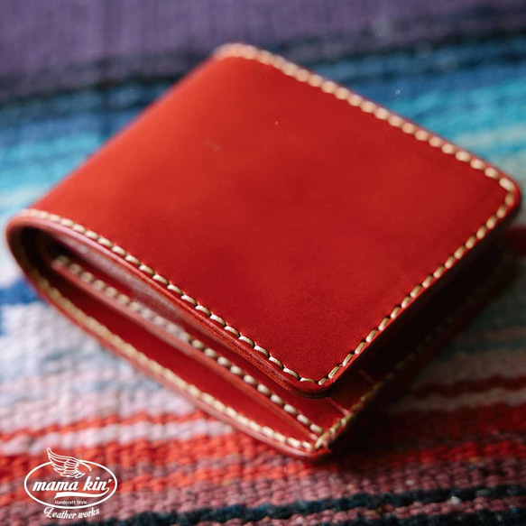 栃木レザー/牛革/ヌメ革/サドルレザー/二つ折り財布/レザーウォレット