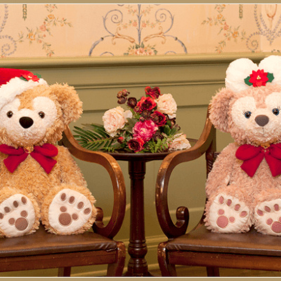 クリスマス限定ダッフィー＆シェリーメイのぬいぐるみ| キャステル