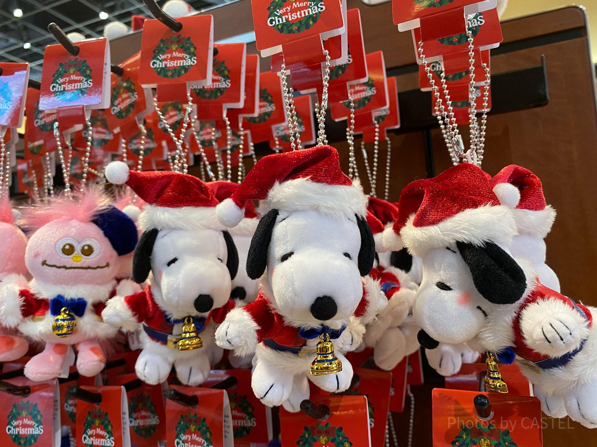 スヌーピーのぬいぐるみキーチェーン（クリスマス）／USJクリスマス