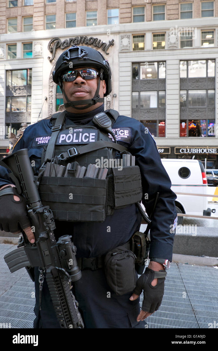 NYPD unit Anti-terrorism counterterrorism Police officers carrying