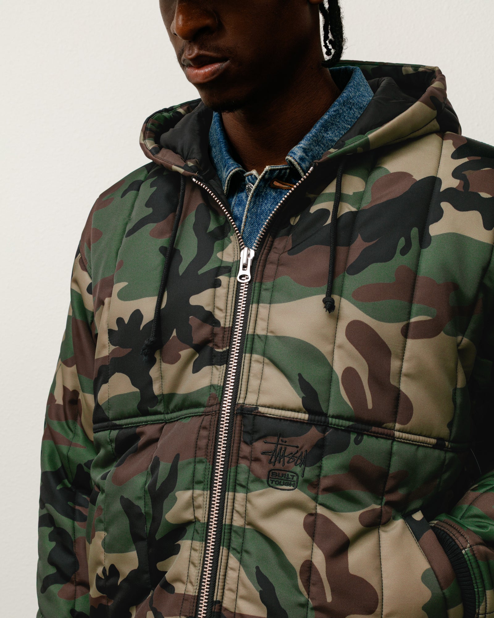 Quilted Nylon Work Jacket – Woodland Camo | Outerwear | Stüssy Canada