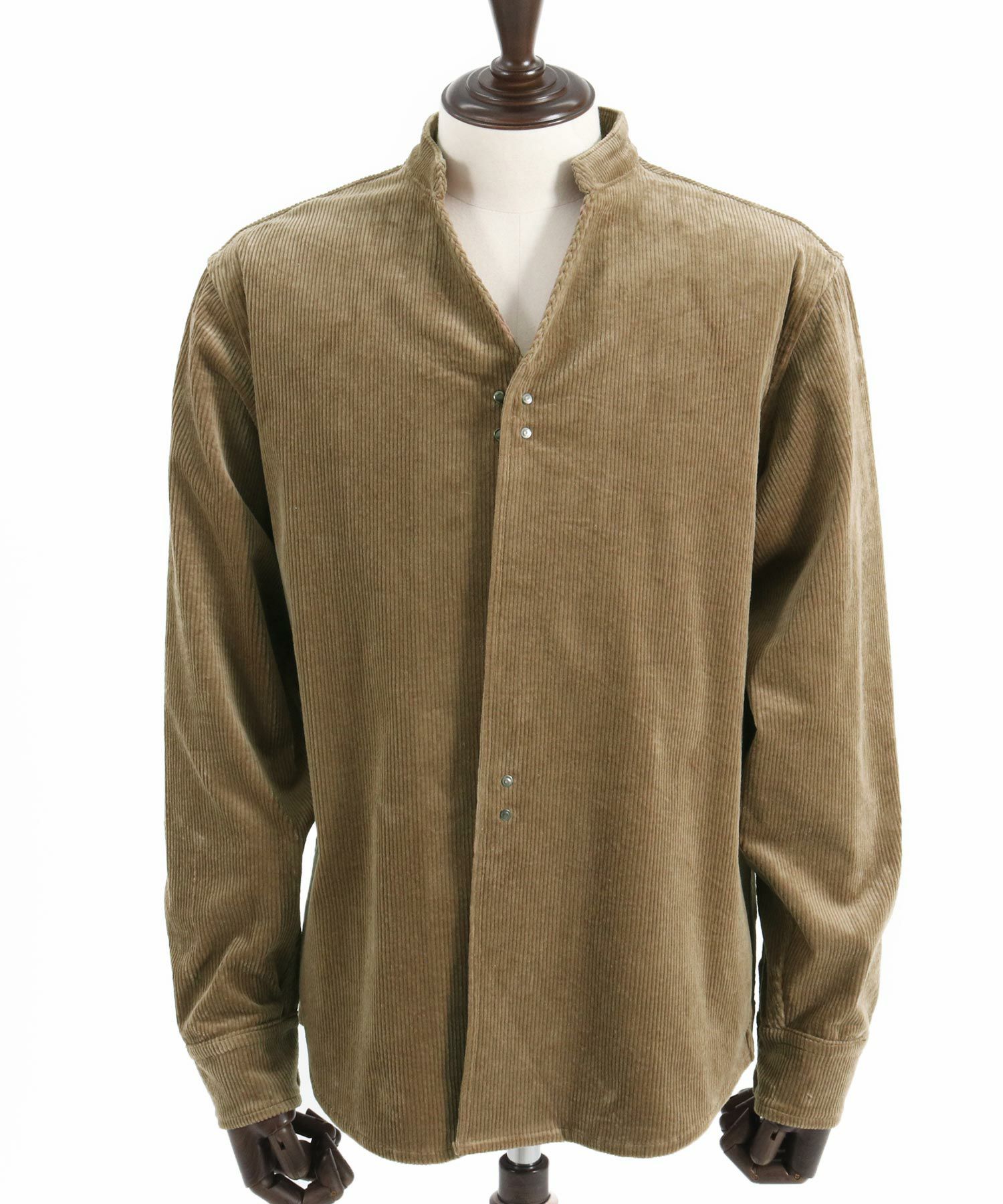 30%OFF【wjk reluxe】corduroy hook band collar shirt コーデュロイ