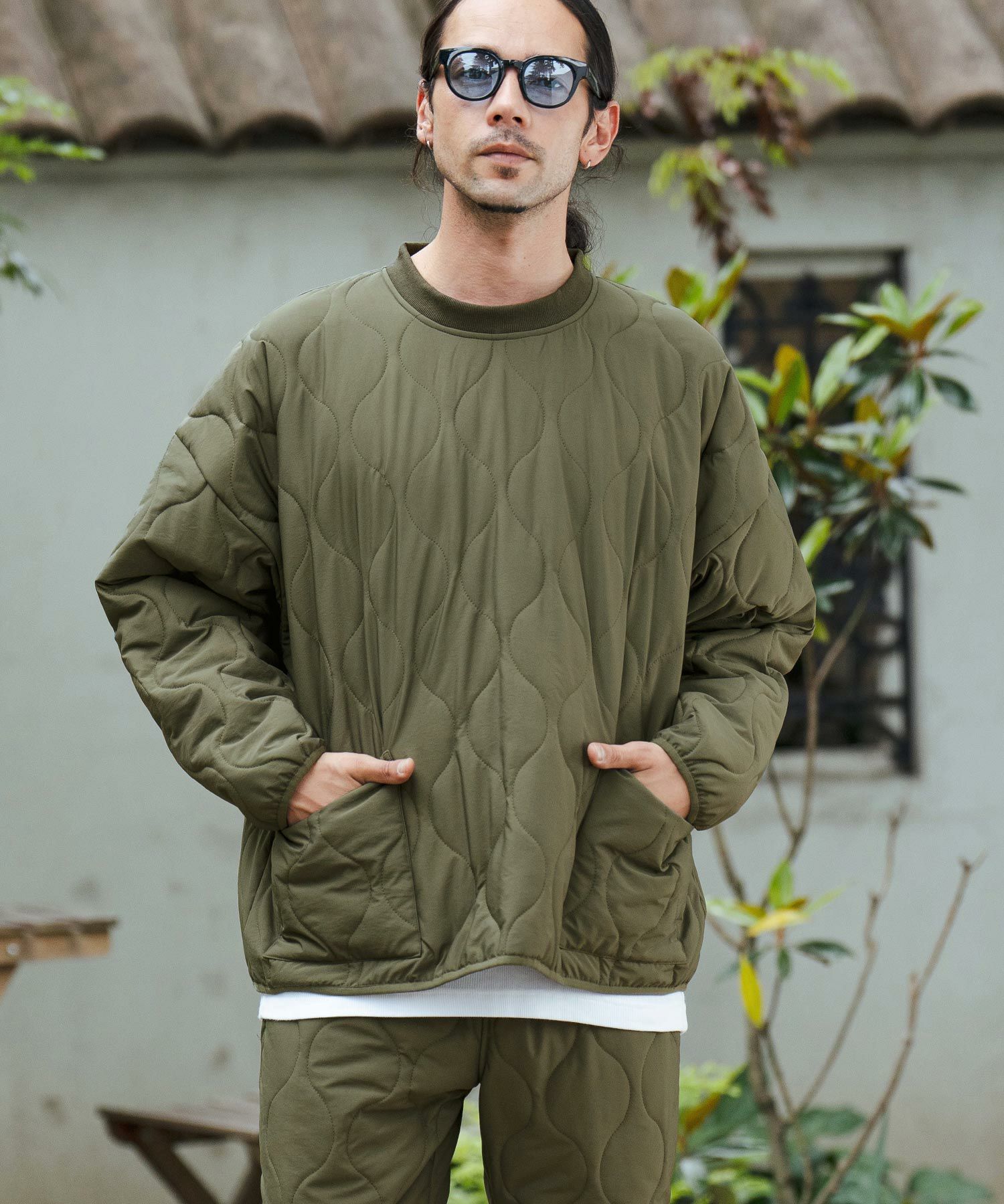 30%OFF【CAMBIO(カンビオ)】オニオンキルトパイピングルーズシルエット