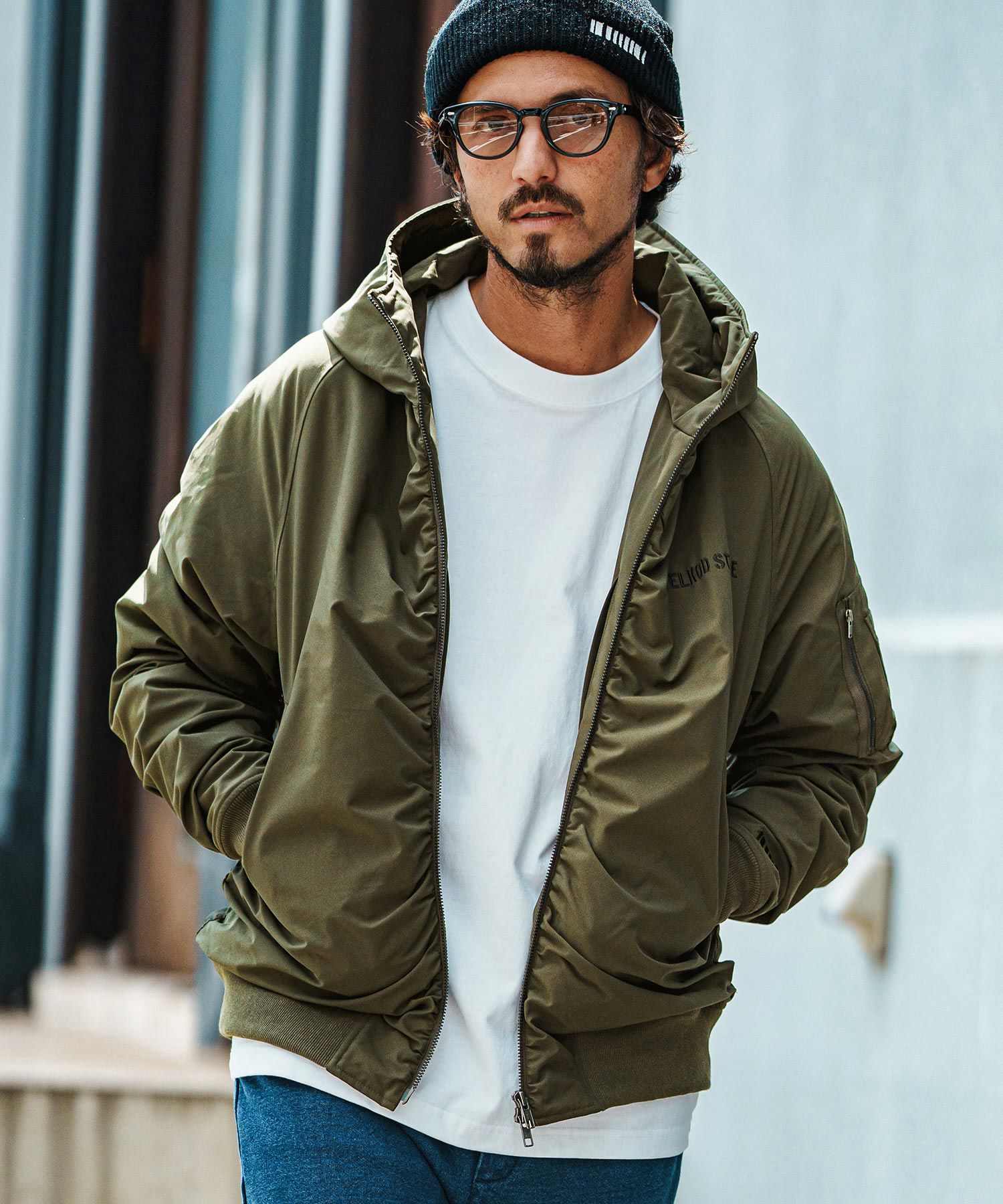 felkod(フィルコッド)】High Neck Hood MA-1 フードジャケット(F24F100