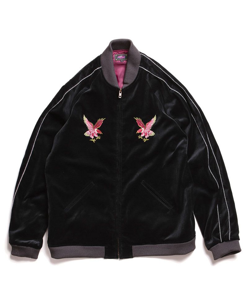 ROTARローター Tiger&Mt. Fuji スカジャン ブラック Lサイズ ROTAR