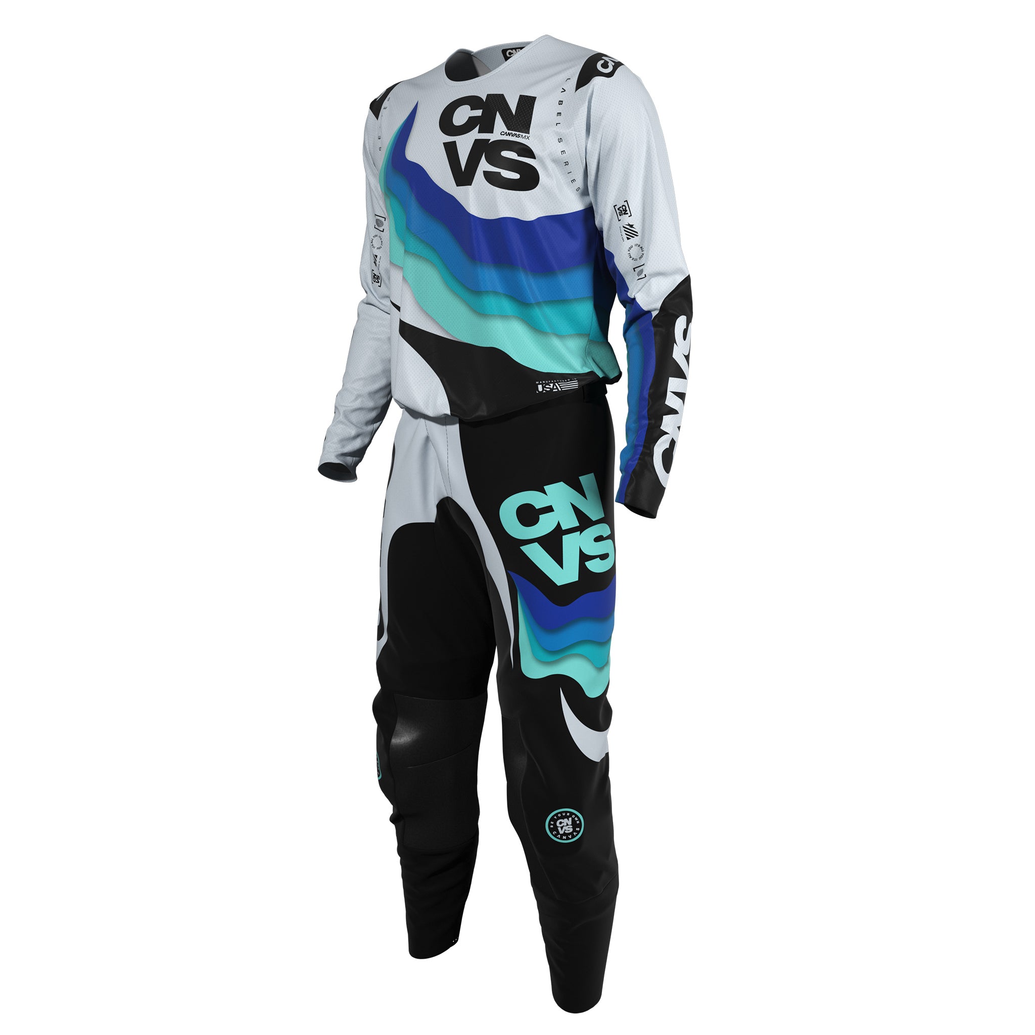 Label Series 10 Custom Motocross Gear - Black - Canvas MX