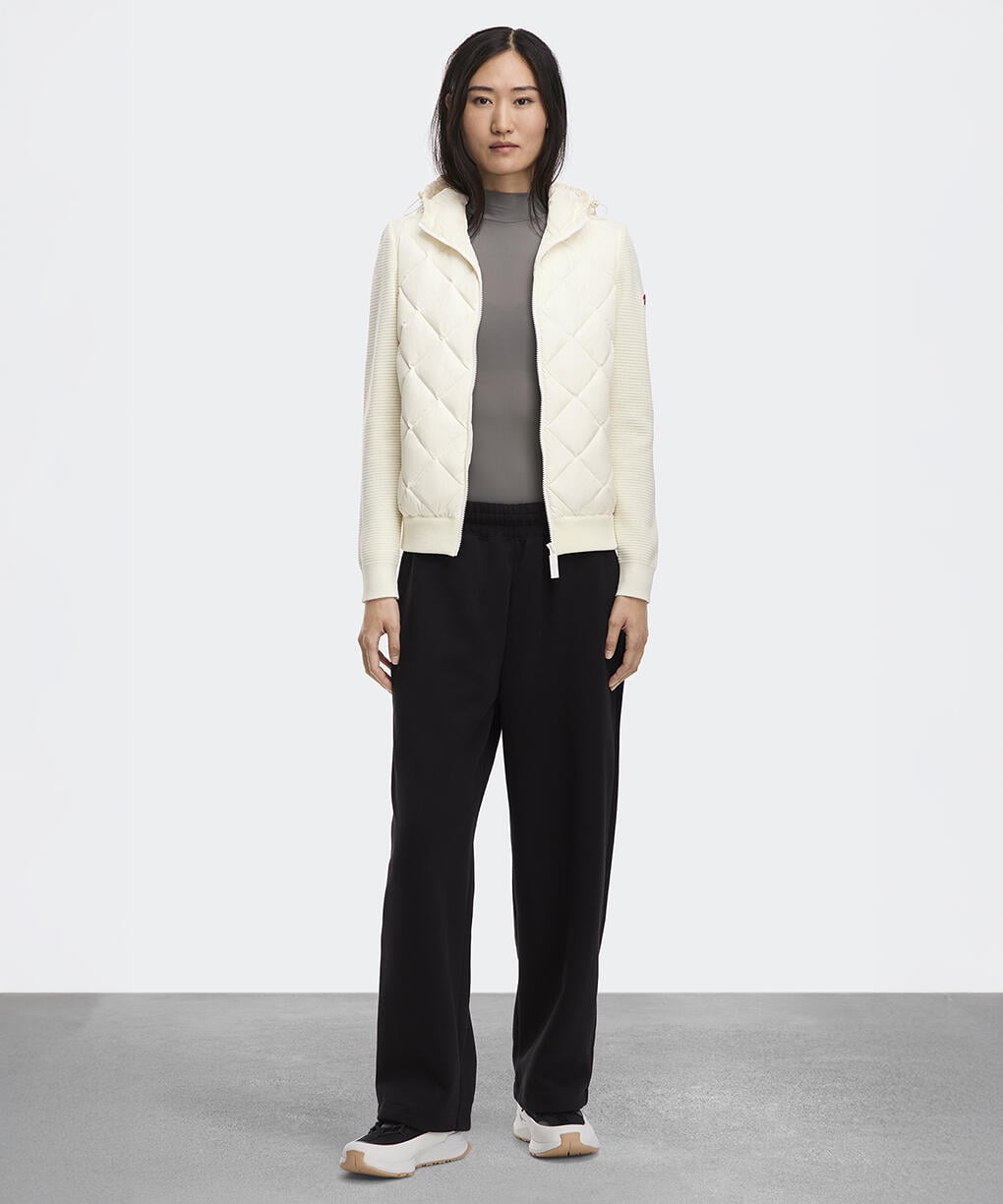 ハイブリッジ キルテッド ニット フーディー(6800L)｜カナダグース