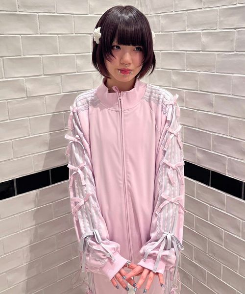 RIBBON RIBBON JERSEY BLOUSON | Candy Stripper（キャンディ