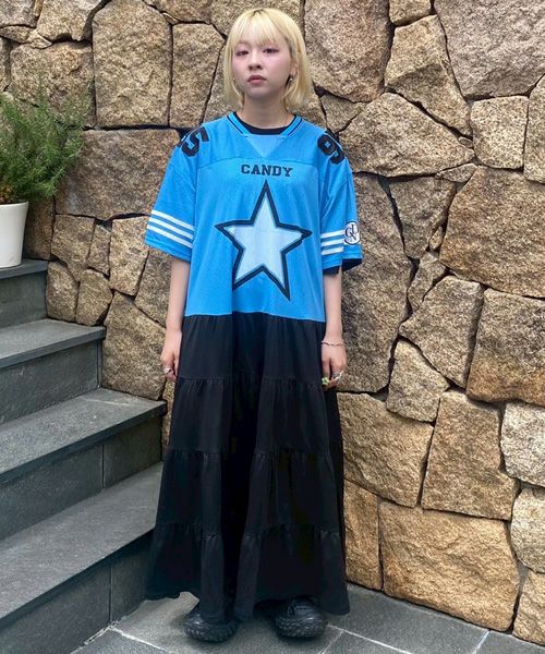 STAR FOOTBALL DOCKING ONE-PIECE | Candy Stripper（キャンディ