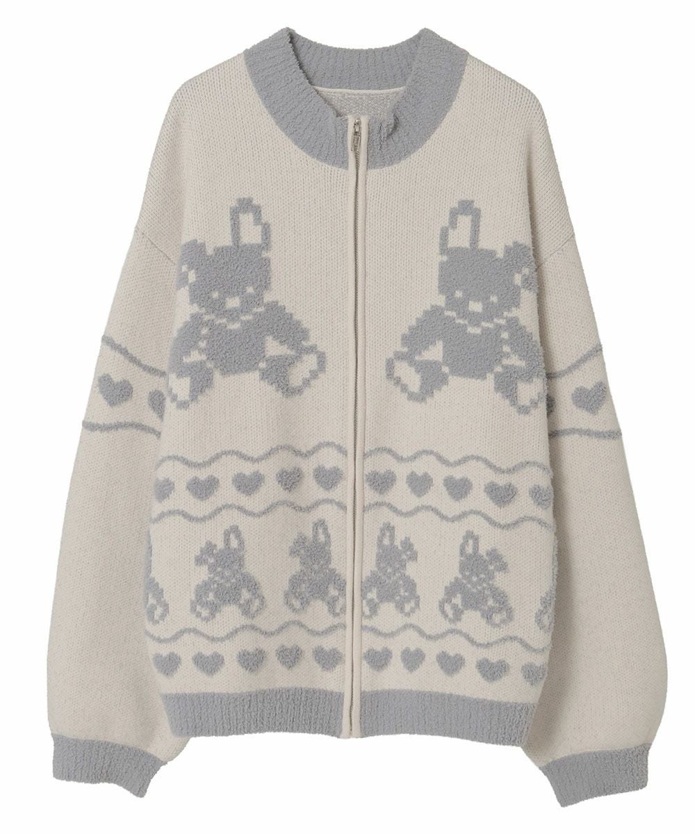 RABBIT KNIT TRACK JACKET | Candy Stripper（キャンディ ストリッパー