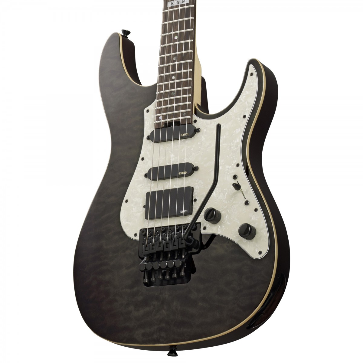ESP E-II ST-1 QM See Thru Black Elektro Gitar - Cangöz Müzik
