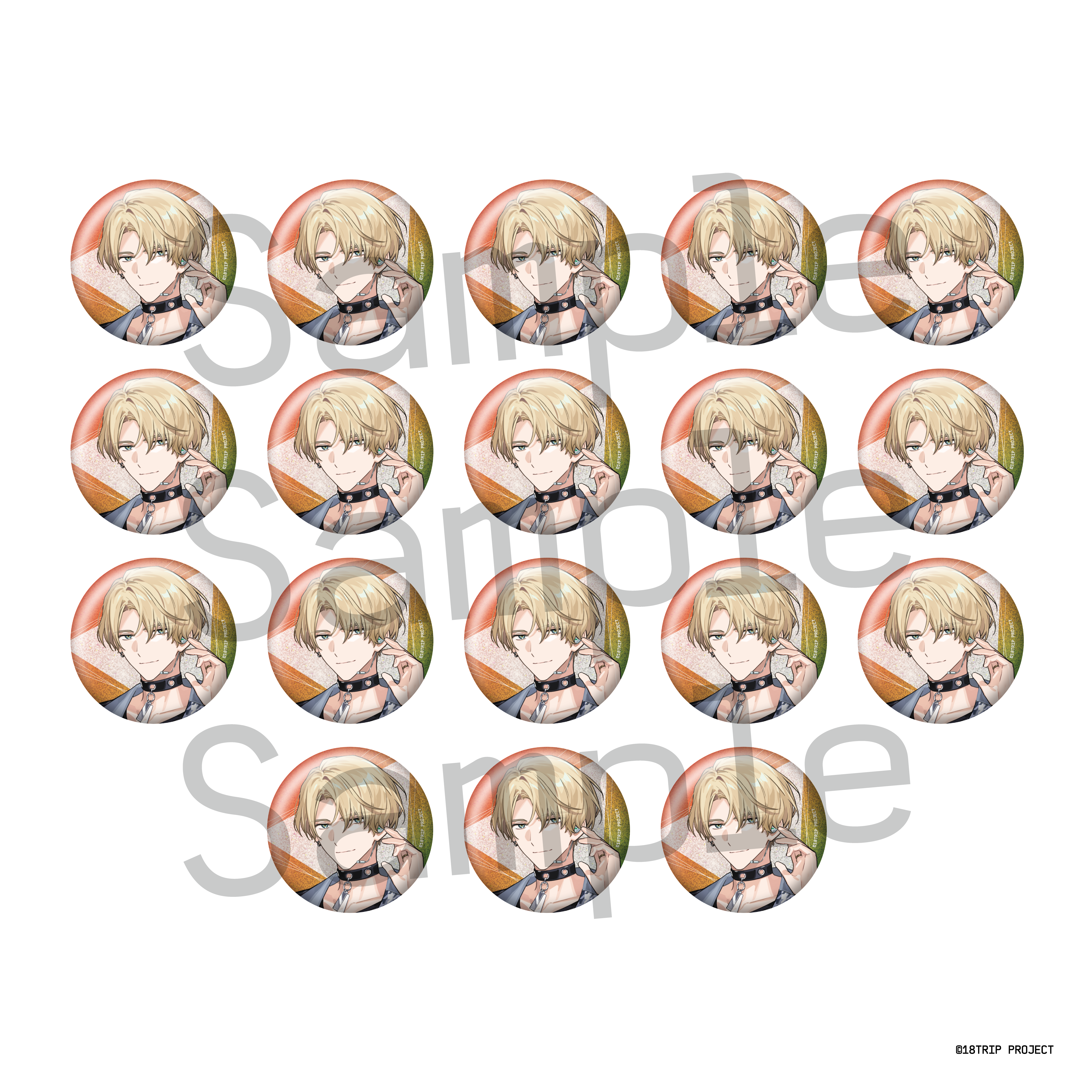 18TRIP 夜半子タろ ラメ缶バッジ おもてなしライブ ラメ缶バッジ