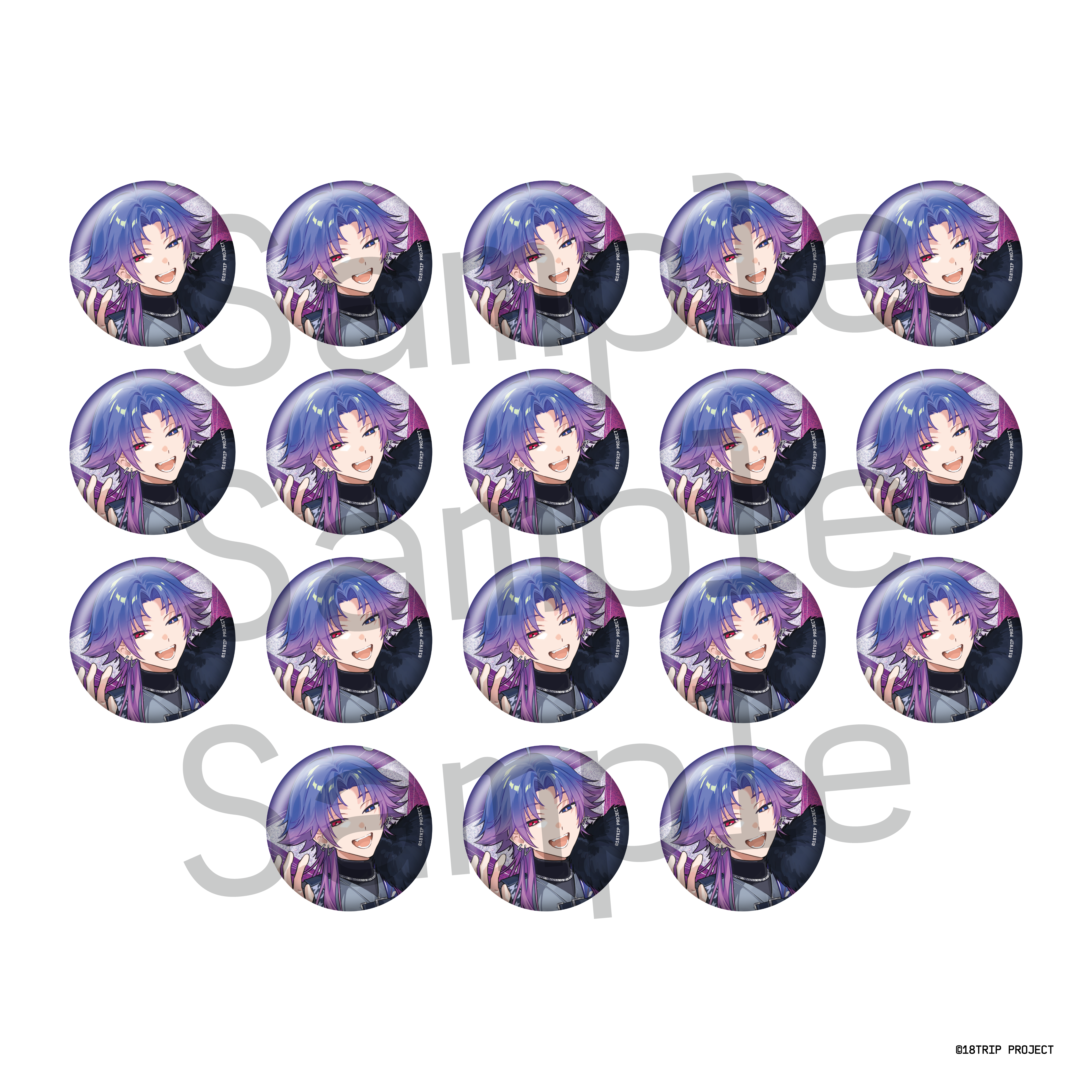 18TRIP 夜半子タろ ラメ缶バッジ おもてなしライブ ラメ缶バッジ