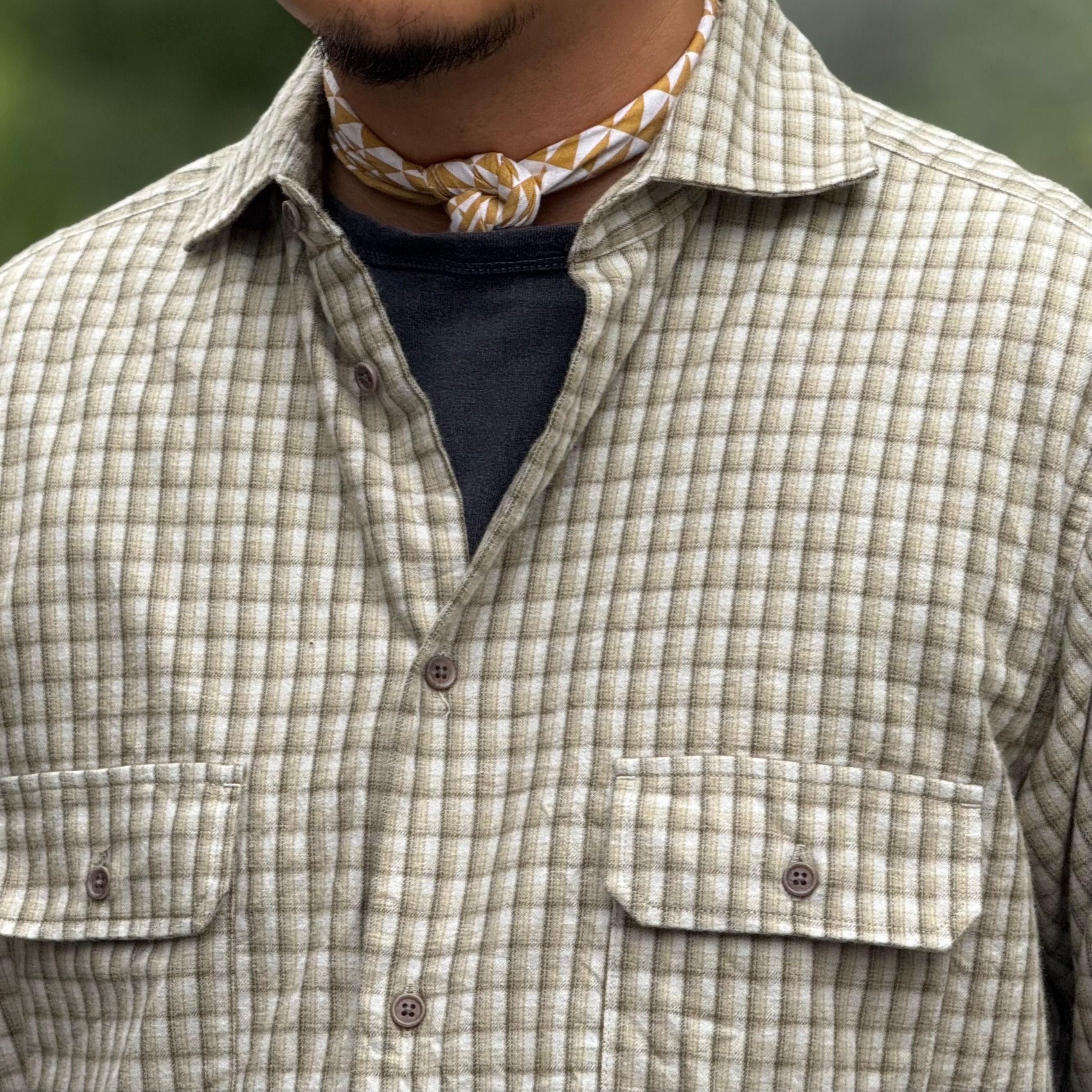 大人の為のロングスリーブシャツ》GRANDPA SHIRT - CHECK – ナイジェル