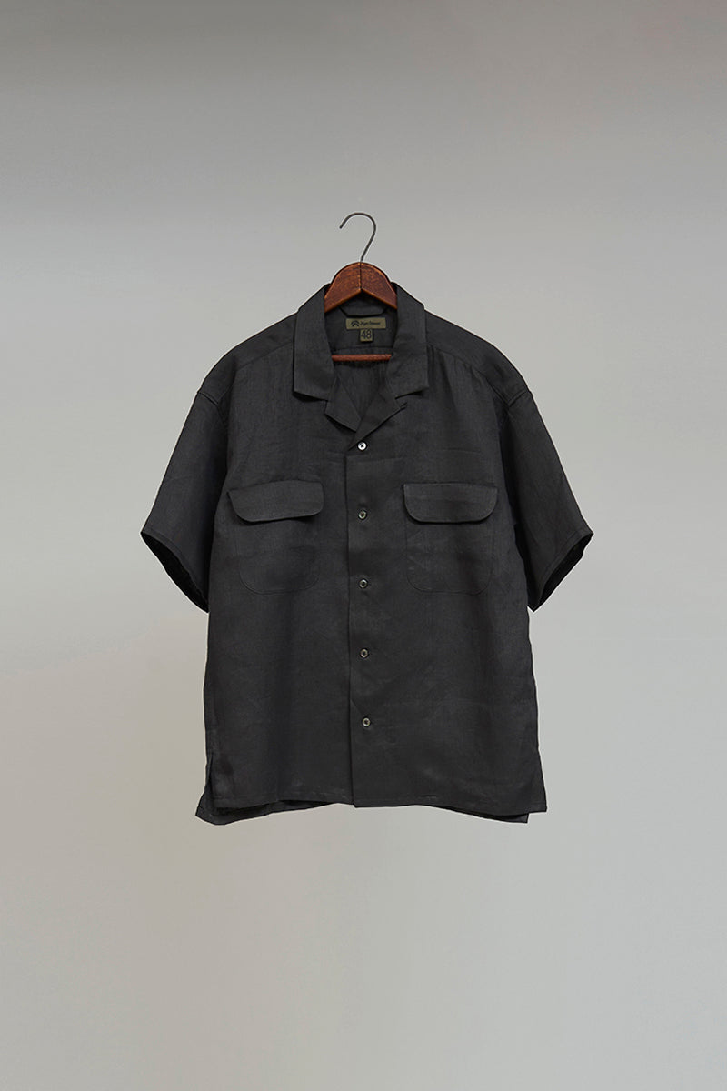 ナイジェル・ケーボン】MAN / オープンカラーシャツ - リネンツイル