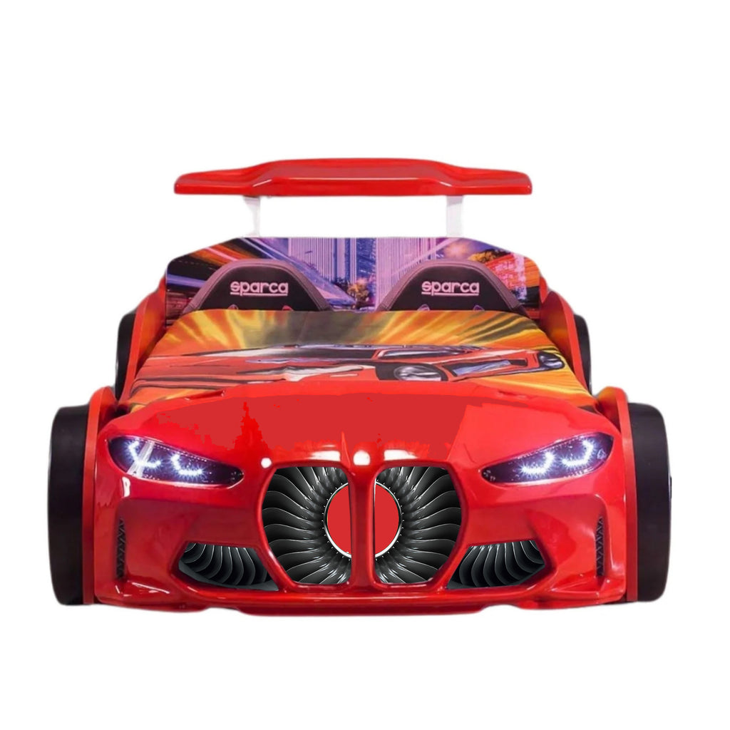GTX Race Car Bed with LED, Sound Effects - Toddler Car Bed