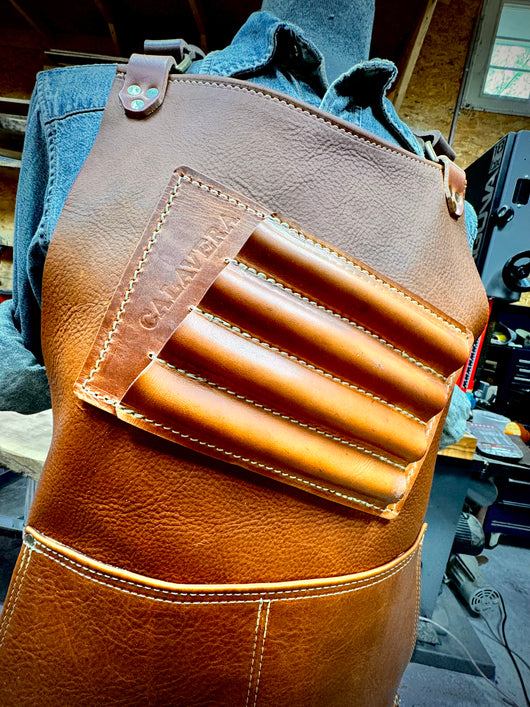 Rugged Leather Work Apron - Tobacco - Pure Classic – Calavera Tool