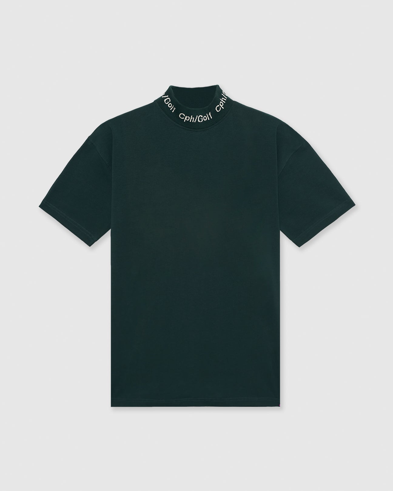 Cph/Golf™️ #JACQUARD LOGO MOCK NECK TEE - GREEN - – Cph/Golf™︎
