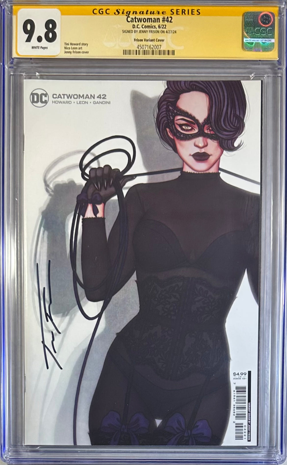CATWOMAN #42 FRISON VARIANT COVER CGC SS 9.8 SIGNED BY JENNY