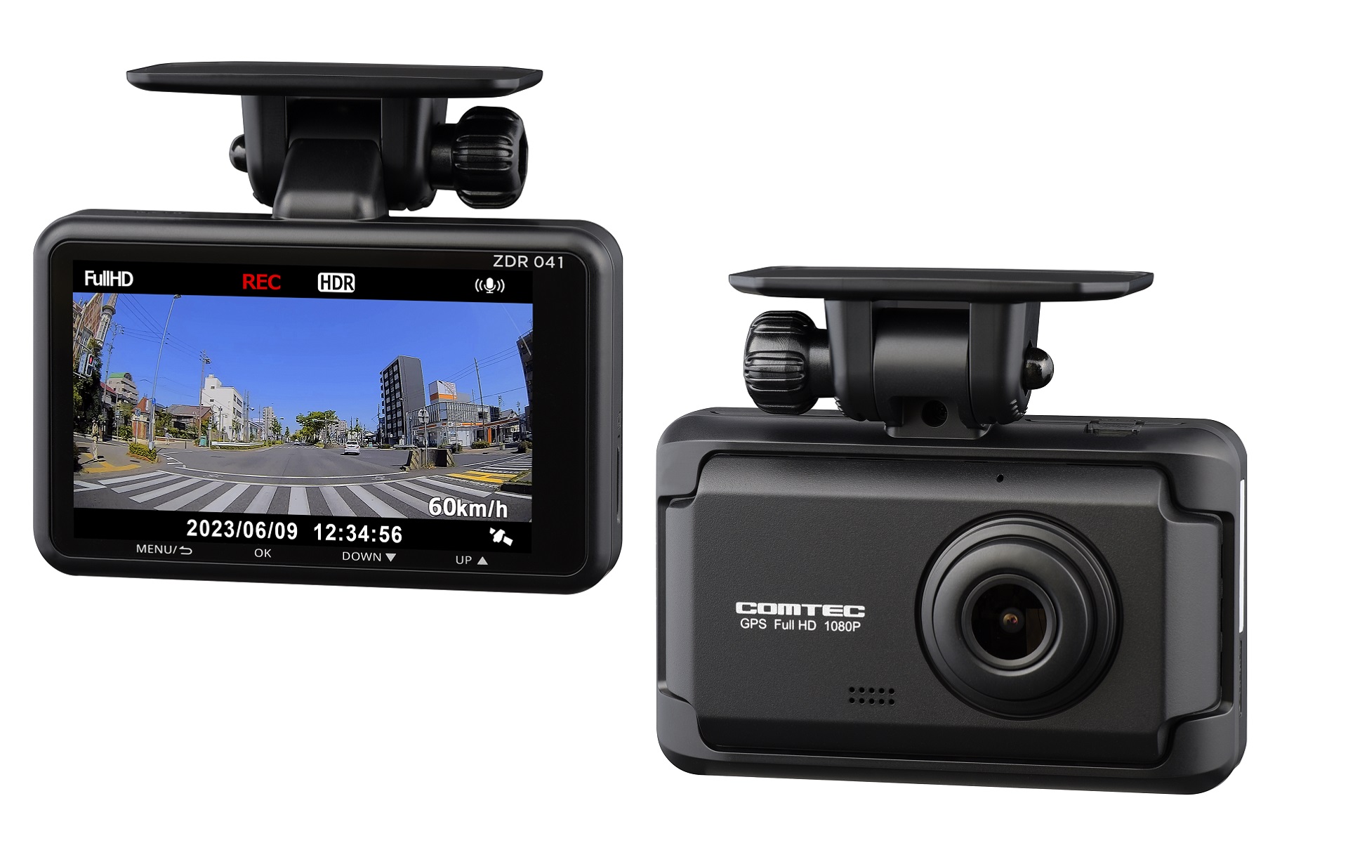 コムテック、3.2インチ液晶画面＆200万画素の1カメラドライブ