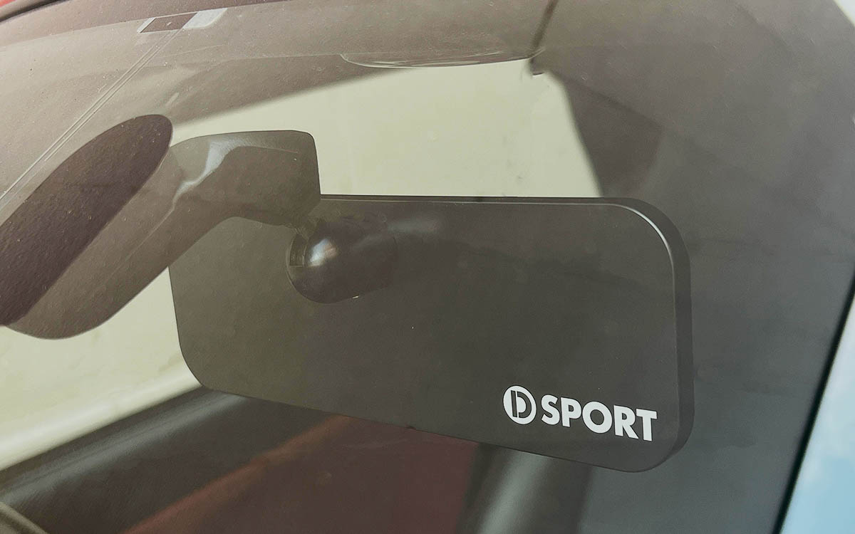 D-SPORT、コペン L880K用「コンパクトルームミラー」 ブルー曲面鏡を