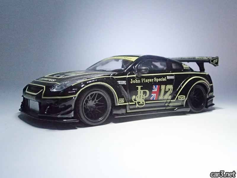 MINI GTの1/64LB☆WORKS、NISSAN R35GT-RのJPSカラーミニカー | 車×3