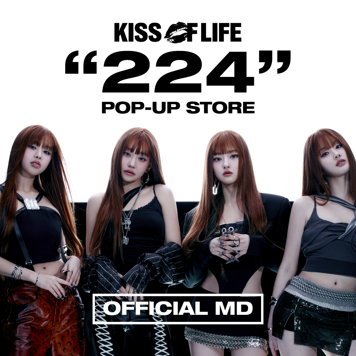 KISS OF LIFE] JAPAN POP-UP STORE OFFICIAL MD STRAP KEYRING - EVERLINE