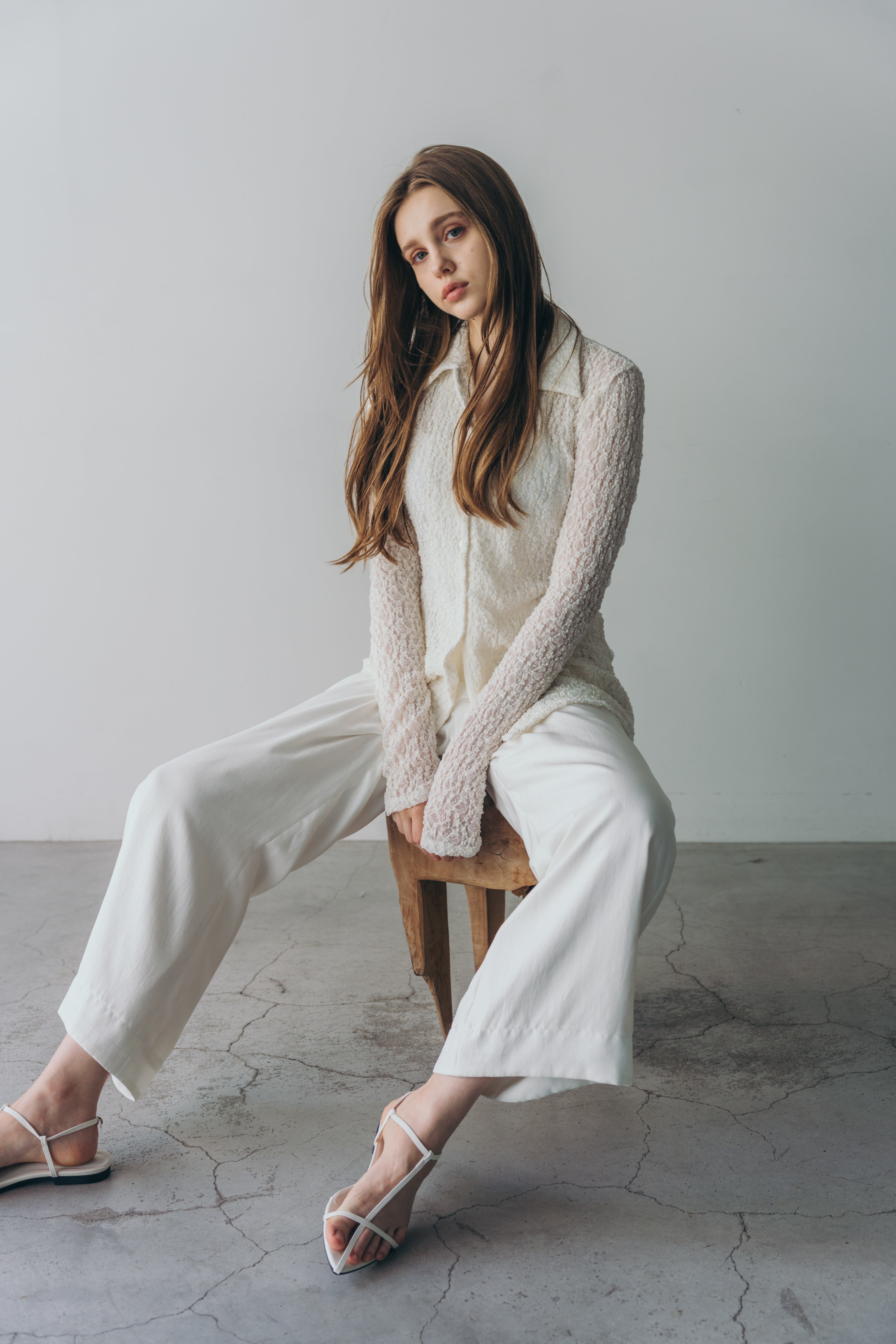 Lady lace shirt - white – CARLA