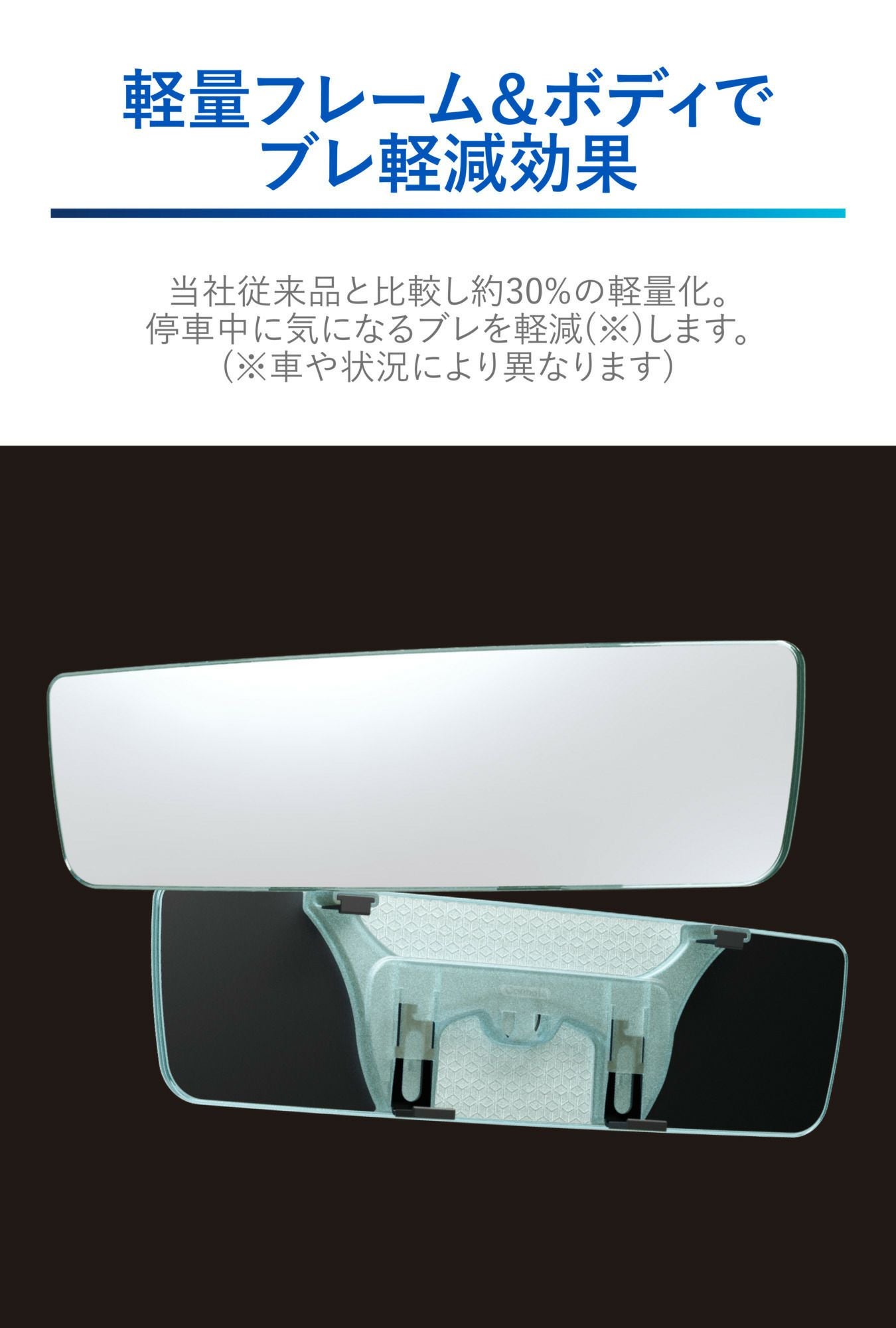 DZ599 リヤビューミラー エッジR 290 3000SR 高反射鏡 | カーメイト