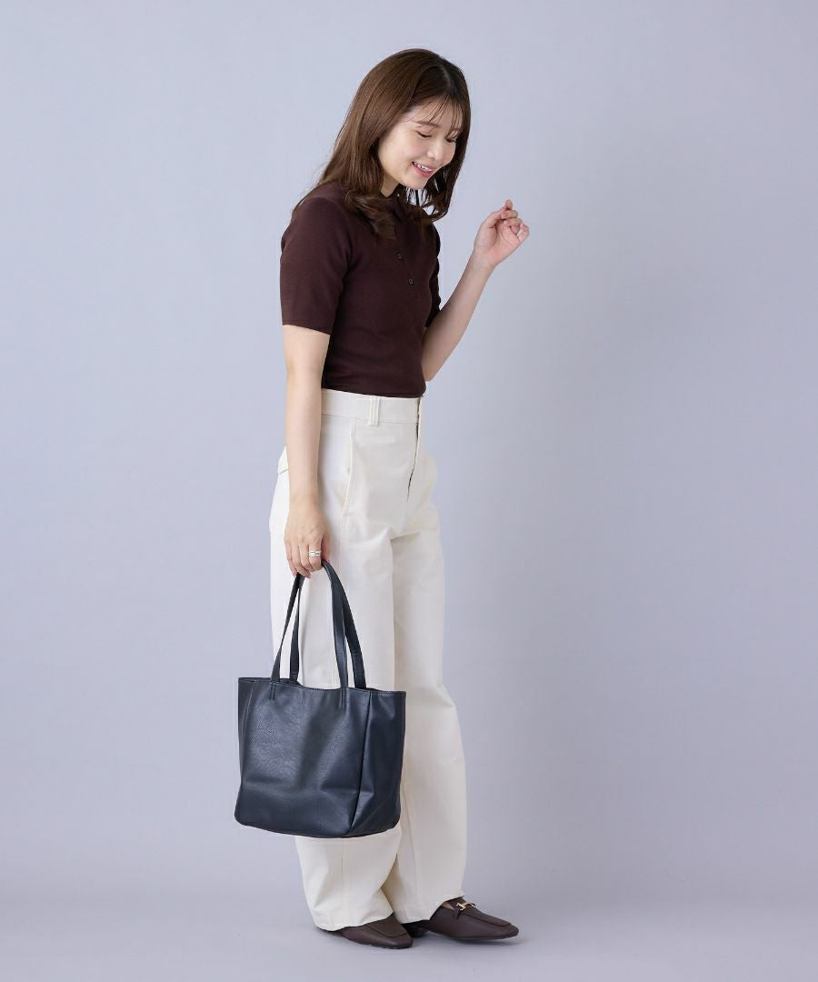 商品詳細 - ミニトートバッグ/スモーキーシボフェイクレザー