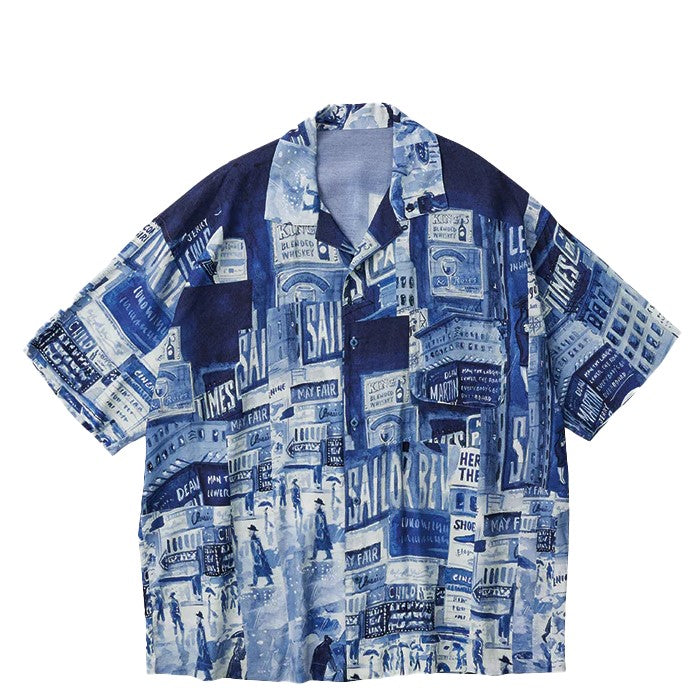 PORTER CLASSIC / ALOHA SHIRT TIMES SQUARE BLUE – CASDAY / キャスデイ