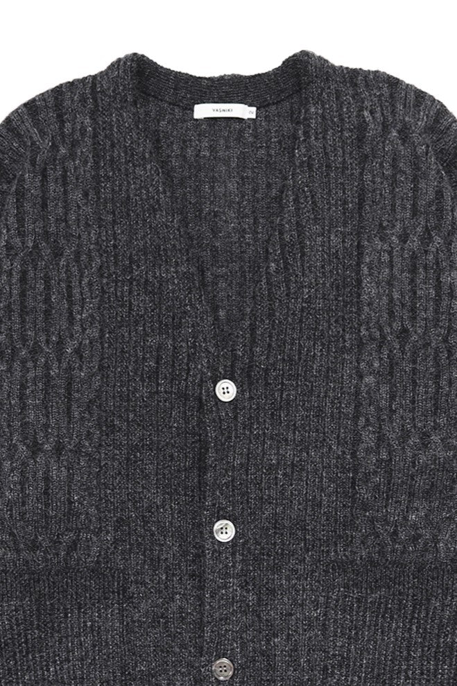 YASHIKI Sekkei mohair Cardigan（雪景） BLACK – CASDAY / キャスデイ