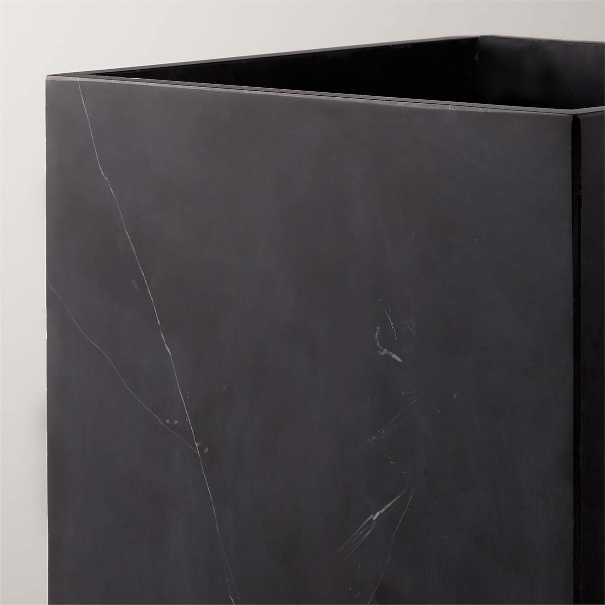 Nexus Black Marble Wastebasket + Reviews | CB2 Canada