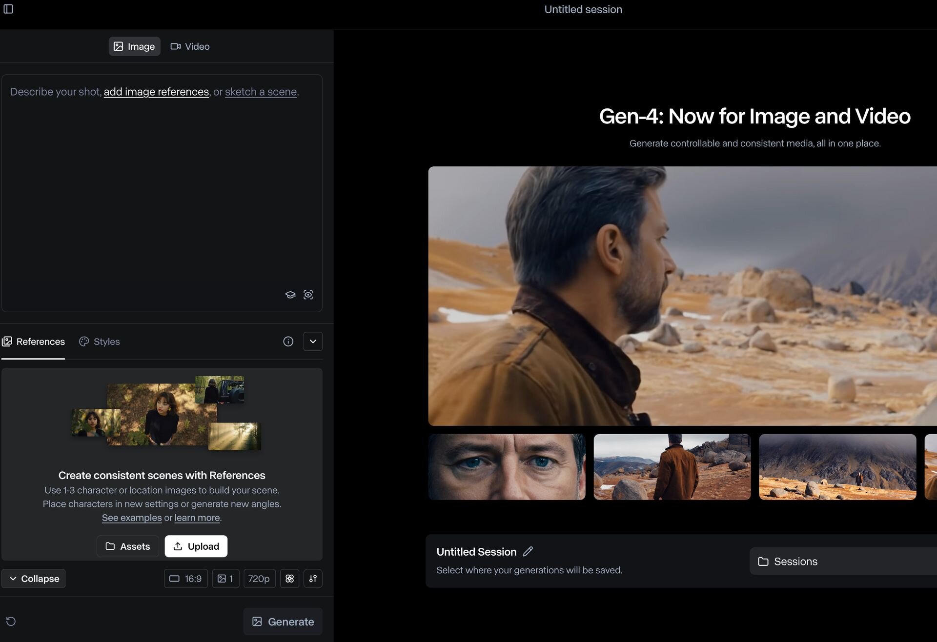 Runway、動画生成AI「Gen-4」のReferencesにスケッチ機能「Layout