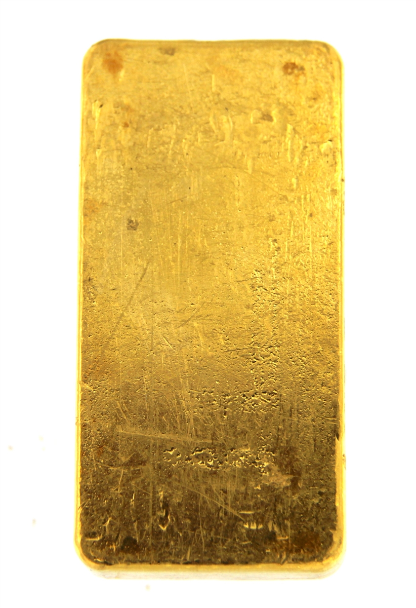 Swiss Bank Corporation 250 Grams Cast 24 Carat Gold Bullion Bar