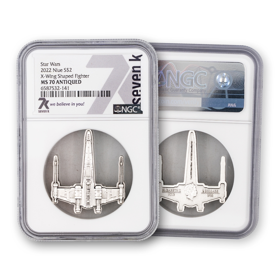NGC MS70 銀貨 スターウォーズ 2022 Niue 1 oz Silver - Star Wars - X