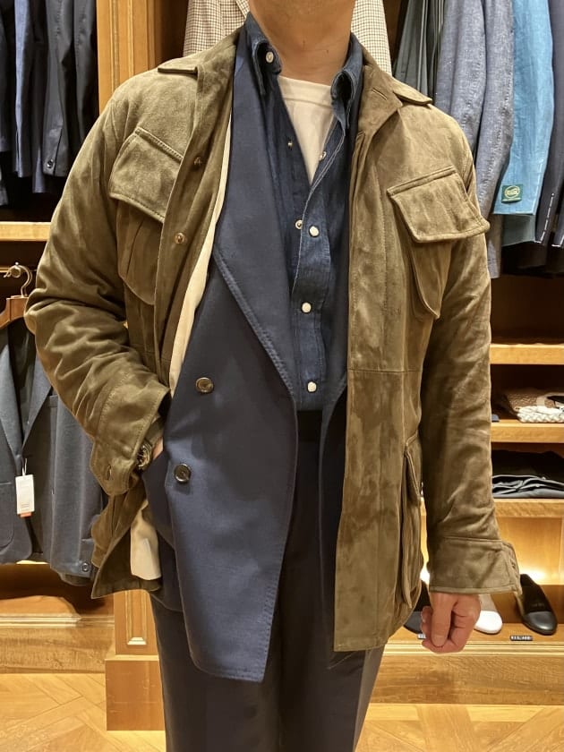 CINQUANTA〉スエードジャングルファティーグジャケットが嬉しい