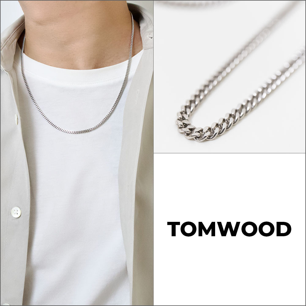 Tom Wood】スターリングシルバー カーブチェーンネックレス (Tom Wood