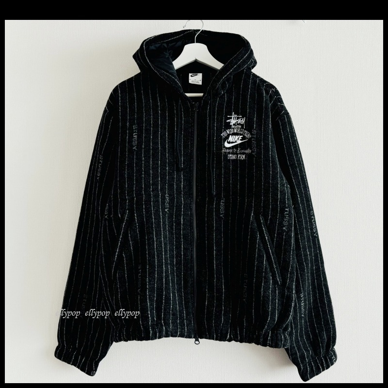 Nike x Stussy NRG Striped Wool Jacket Blackナイキ コラボ (Nike
