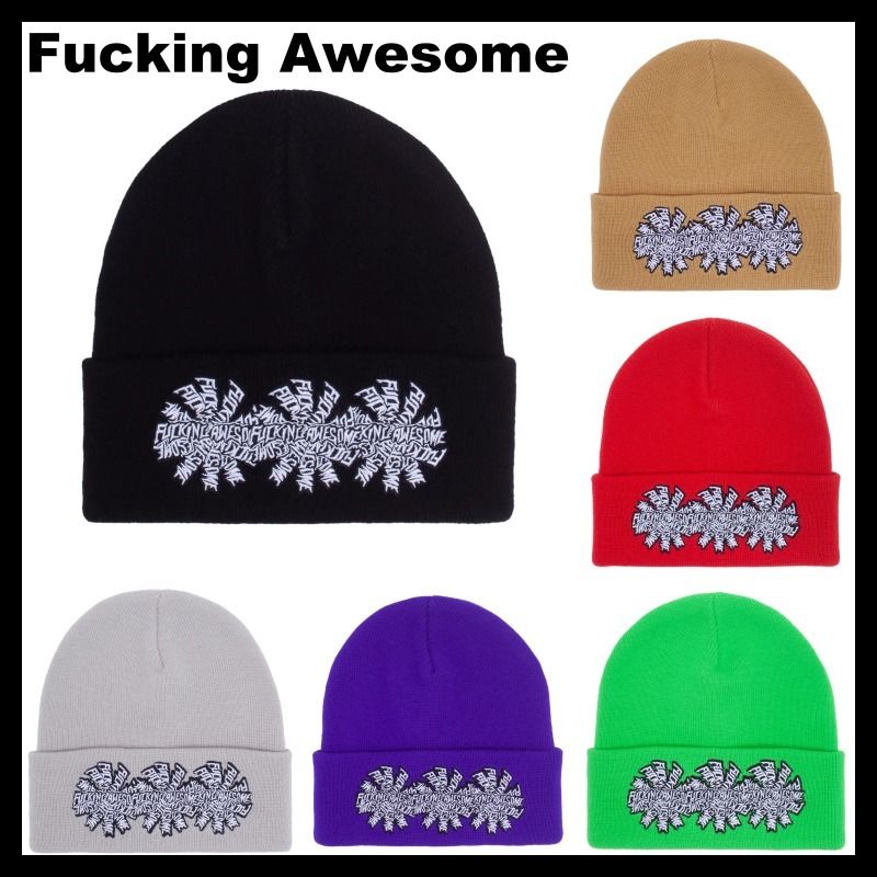 Fucking Awesome】Three Spiral ニット ビーニー / 送関込み (Fucking