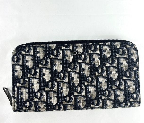 すぐ届く! ディオール ロングジップウォレット ブラック長財布 (Dior