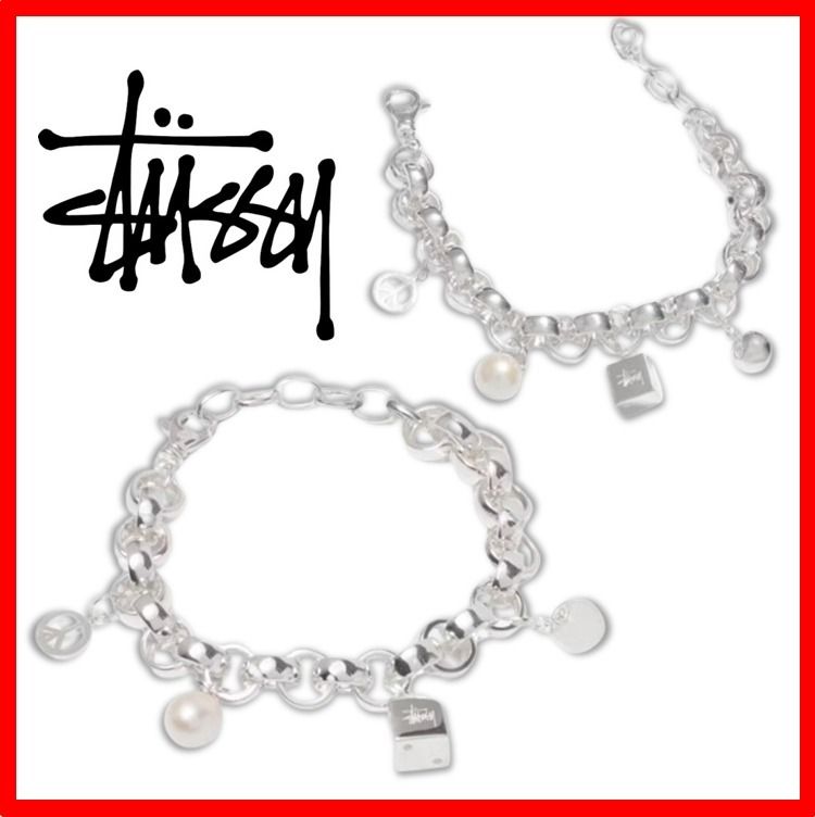 ☆韓国の人気☆【STUSSY】☆Icon Charm Bracelet☆関税込☆ (STUSSY
