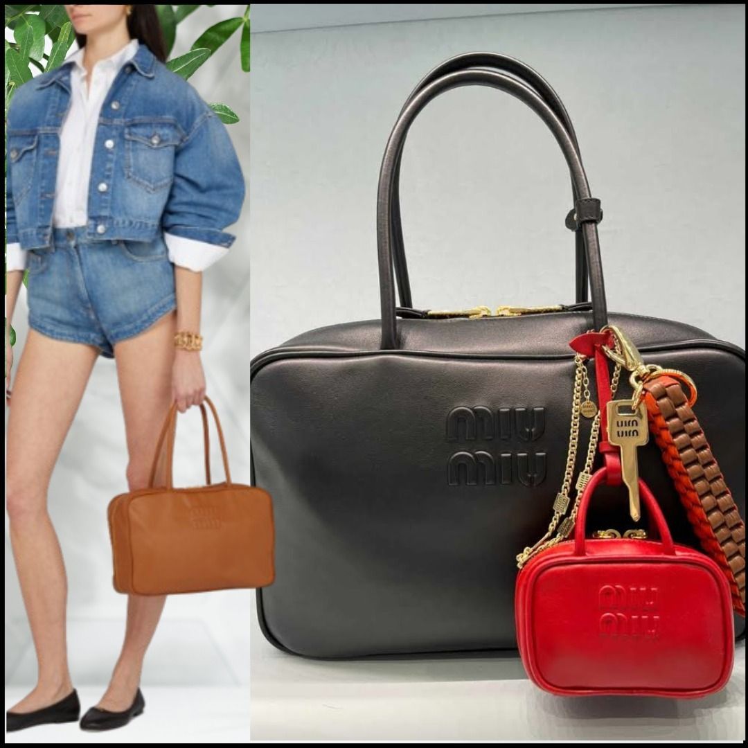 ◇直営店◇【MiuMiu】レザー ボー バッグ (MiuMiu/ハンドバッグ