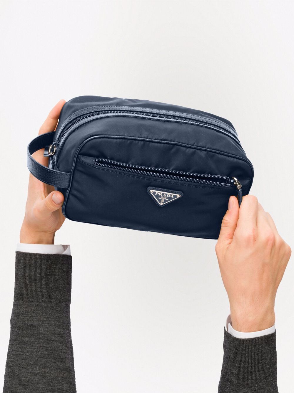 Prada Re-Nylon Travel Pouch | Blue | FARFETCH