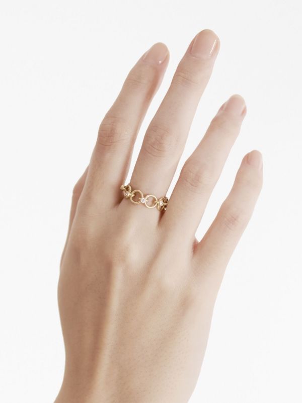 Shihara Link 02 ダイヤモンド リング 18Kイエローゴールド | ゴールド