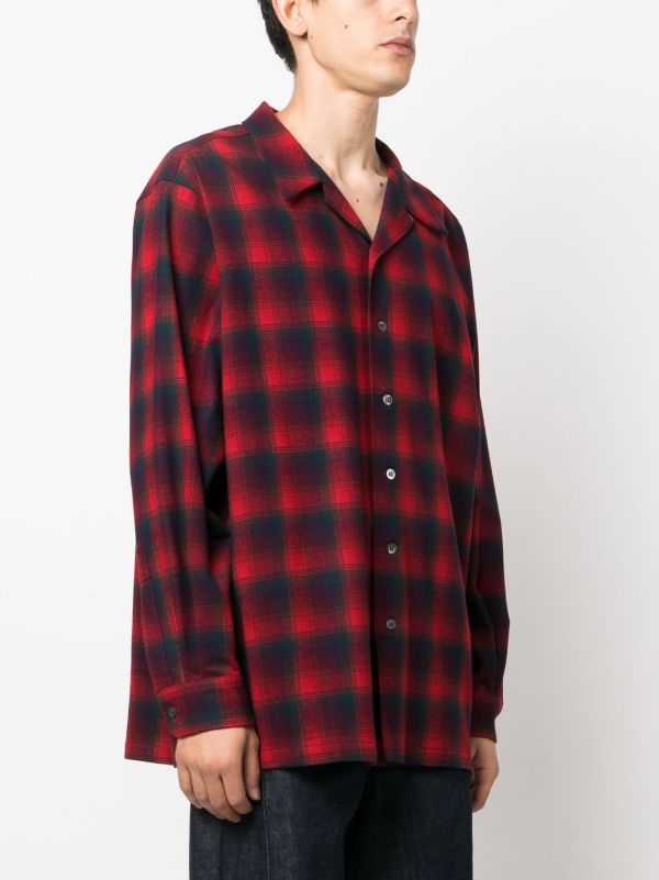 Maison Margiela x Pendleton Checked Wool Shirt | Red | FARFETCH