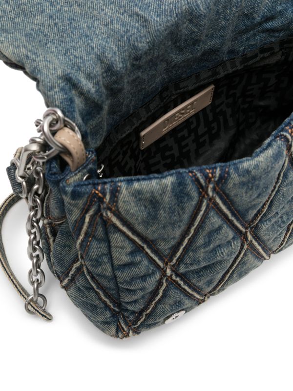 Diesel Charm-D Denim Shoulder Bag | Blue | FARFETCH