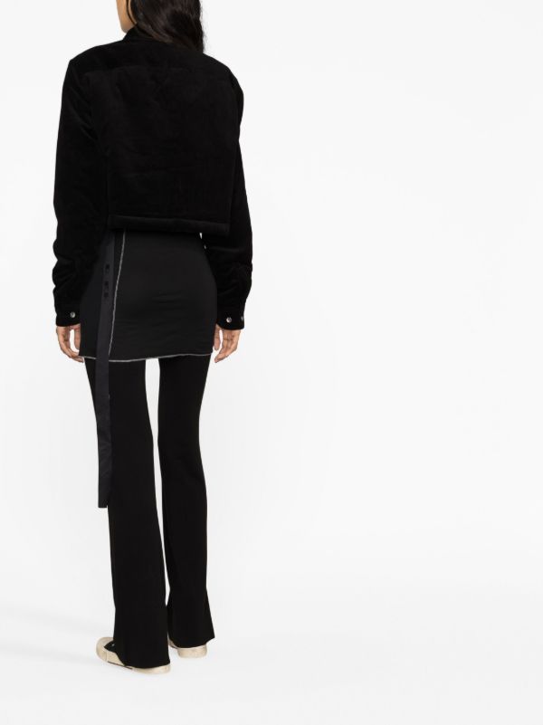 Rick Owens DRKSHDW クロップド コーデュロイジャケット | ブラック